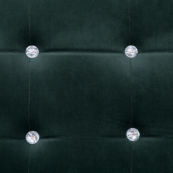 2-osobowa sofa z podłokietnikami, ciemnozielona, chrom, aksamit