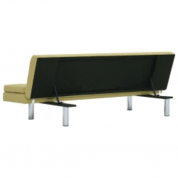 Kanapa rozkładana z dwiema poduszkami, zielona, poliester