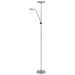 Lampa stojąca, 16 W, srebrna, 180 cm