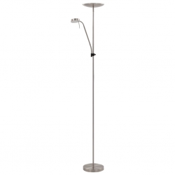 Lampa stojąca, 16 W, srebrna, 180 cm