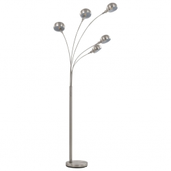 Lampa stojąca, 200 cm, 5 x E14, srebrna