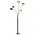 Lampa stojąca, 200 cm, 5 x E14, czarno-złota