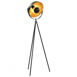 Lampa stojąca, E27, czarno-złota, 31 cm