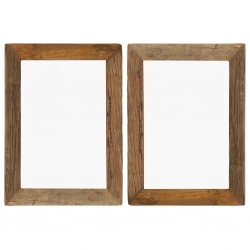 Ramki na zdjęcia, 2 szt., 40x50 cm, drewno z odzysku i szkło