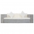 3-osobowa sofa z poduszkami, szara, naturalny rattan