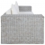 3-osobowa sofa z poduszkami, szara, naturalny rattan