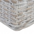 3-osobowa sofa z poduszkami, szara, naturalny rattan