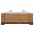 2-osobowa sofa z poduszkami, brązowa, naturalny rattan