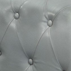2-osobowa sofa Chesterfield, szara, skóra naturalna