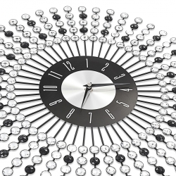 Zegar ścienny, metal, 43 cm, czarny