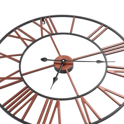 Zegar ścienny, metal, 58 cm, czerwony