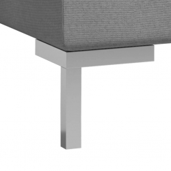 Moduły sofy narożnej z poduszkami, 2 szt., tkanina, jasnoszare