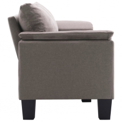 3-osobowa sofa, taupe, tapicerowana tkaniną