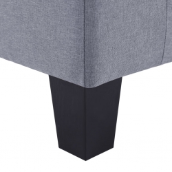 5-osobowa sofa, jasnoszara, tapicerowana tkaniną