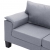 5-osobowa sofa, jasnoszara, tapicerowana tkaniną