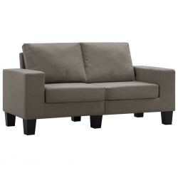2-osobowa sofa, taupe, tapicerowana tkaniną