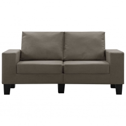 2-osobowa sofa, taupe, tapicerowana tkaniną