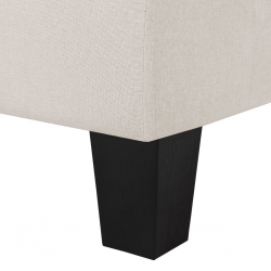 5-osobowa sofa, kremowa, tapicerowana tkaniną