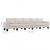 5-osobowa sofa, kremowa, tapicerowana tkaniną