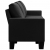 5-osobowa sofa, czarna, tapicerowana tkaniną