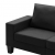 5-osobowa sofa, czarna, tapicerowana tkaniną