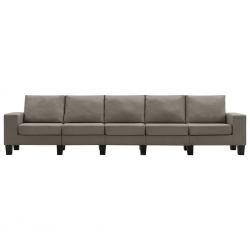 5-osobowa sofa, taupe, tapicerowana tkaniną
