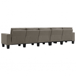 5-osobowa sofa, taupe, tapicerowana tkaniną