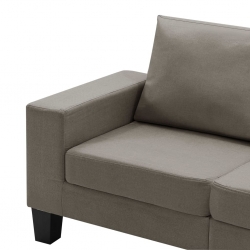 5-osobowa sofa, taupe, tapicerowana tkaniną