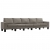 5-osobowa sofa, taupe, tapicerowana tkaniną