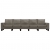 5-osobowa sofa, taupe, tapicerowana tkaniną