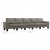 5-osobowa sofa, taupe, tapicerowana tkaniną