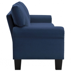 4-osobowa sofa, niebieska, tapicerowana tkaniną