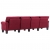 4-osobowa sofa, kolor czerwonego wina, tapicerowana tkaniną