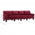 4-osobowa sofa, kolor czerwonego wina, tapicerowana tkaniną