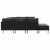 Sofa modułowa, sztuczna skóra, czarna