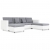 4-osobowa sofa rozkładana, tapicerowana sztuczną skórą, biała