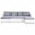 4-osobowa sofa rozkładana, tapicerowana sztuczną skórą, biała