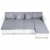 4-osobowa sofa rozkładana, tapicerowana sztuczną skórą, biała
