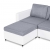 4-osobowa sofa rozkładana, tapicerowana sztuczną skórą, biała