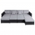 4-osobowa sofa rozkładana, tapicerowana sztuczną skórą, czarna