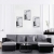 4-osobowa sofa rozkładana, tapicerowana sztuczną skórą, czarna