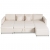 4-osobowa sofa rozkładana, tkanina, kolor kremowy