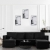 4-osobowa sofa rozkładana, obita tkaniną, czarna