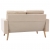2-osobowa sofa, kremowa, tapicerowana tkaniną