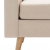 2-osobowa sofa, kremowa, tapicerowana tkaniną