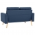 2-osobowa sofa, niebieska, tapicerowana tkaniną