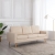 3-osobowa sofa, kremowa, tapicerowana tkaniną