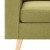 3-osobowa sofa z podnóżkiem, zielona, tapicerowana tkaniną