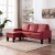 3-osobowa sofa z podnóżkiem, winna czerwień, sztuczna skóra