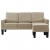 3-osobowa sofa z podnóżkiem, cappuccino, sztuczna skóra